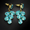 Auskarai "Amber II (Aqua Bohemica)" su Preciosa™ kristalais
